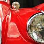 jaguar, oldtimer, red