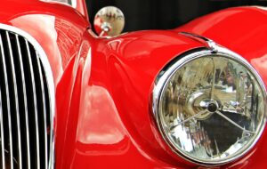 jaguar, oldtimer, red